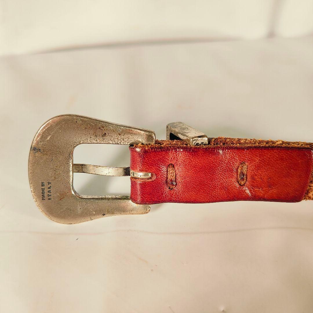 【ヴィンテージ】PUNTO VITA 高級碧ターコイズコンチョベルト　イタリア製