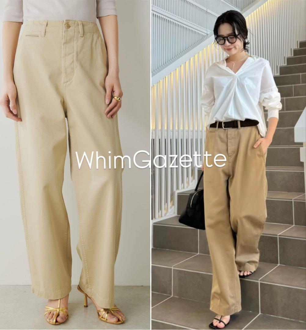 【美品】2025 WhimGazetteバイオ加工チノパンツ