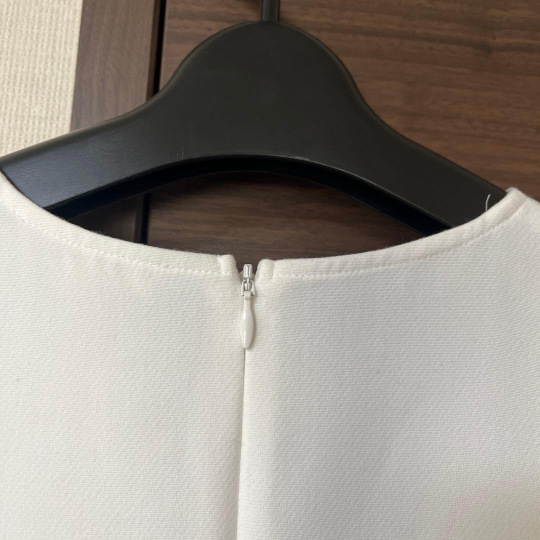 yori マットダブルクロスティアードブラウス 38 ホワイト