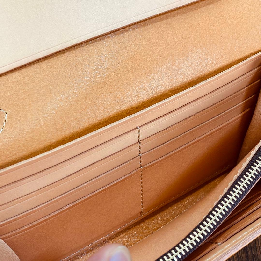 長財布 本革 ブライドルレザー メンズ ヌメ革　ロングウォレット　栃木レザー