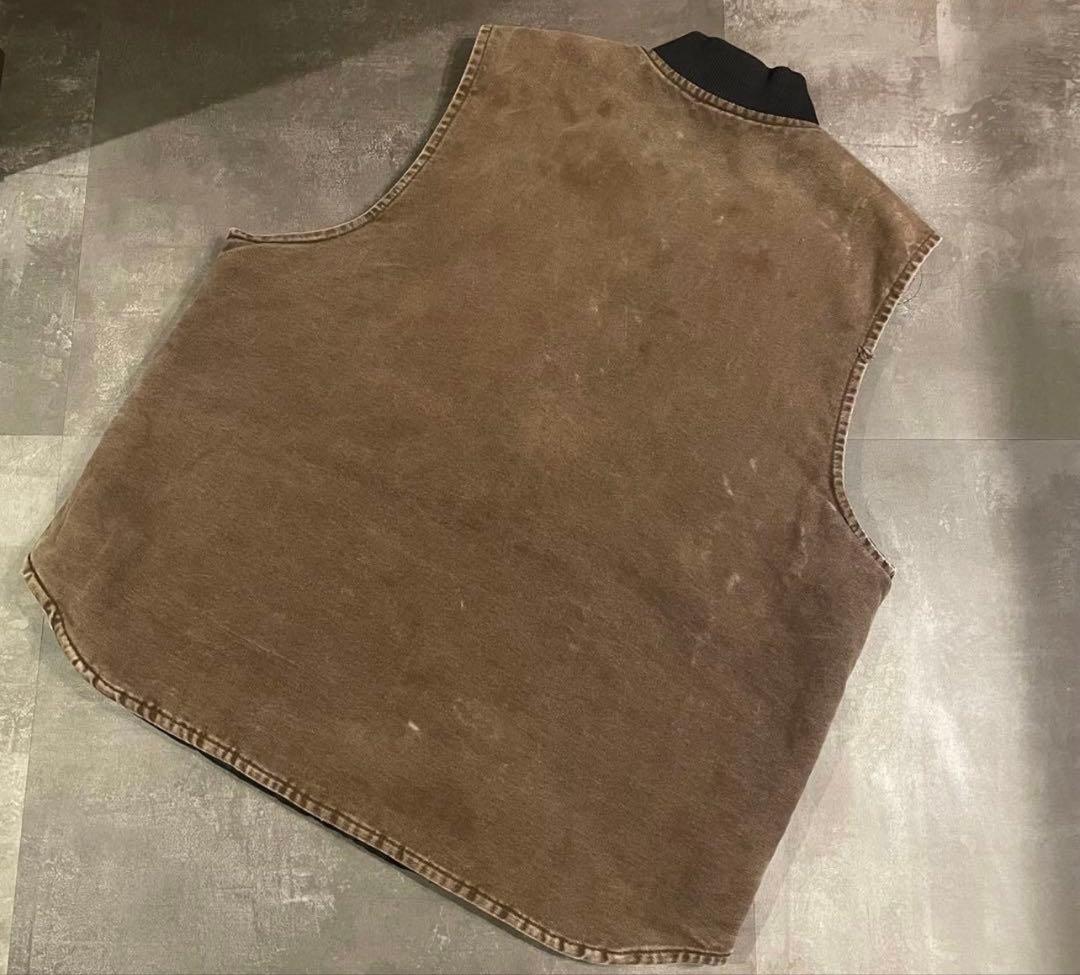 00s Carhartt カーハート ベスト USA製 ダークブラウン ダック