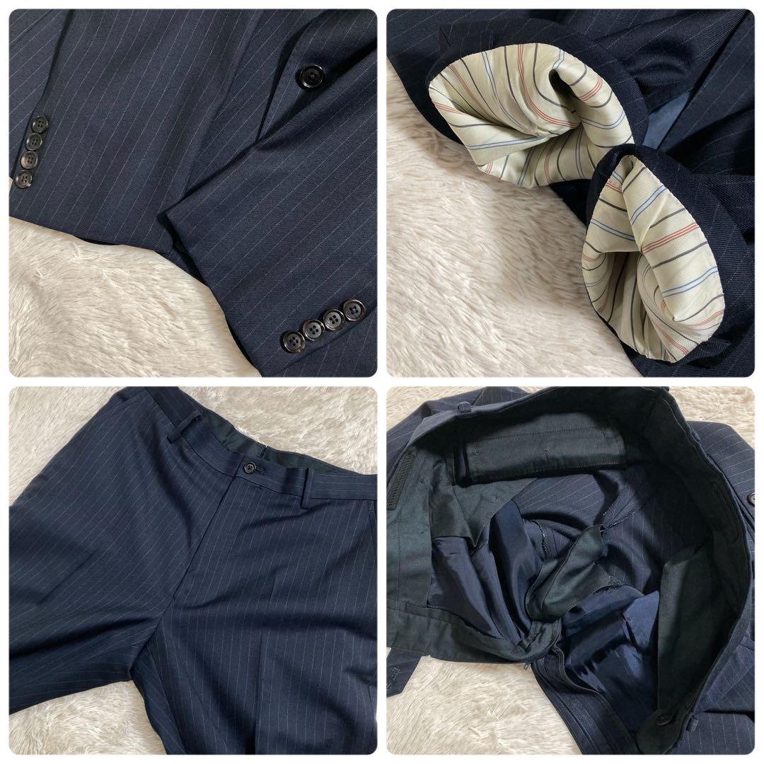 極美品 現行タグ ポロラルフローレン スーツ セットアップ ウール ストライプ