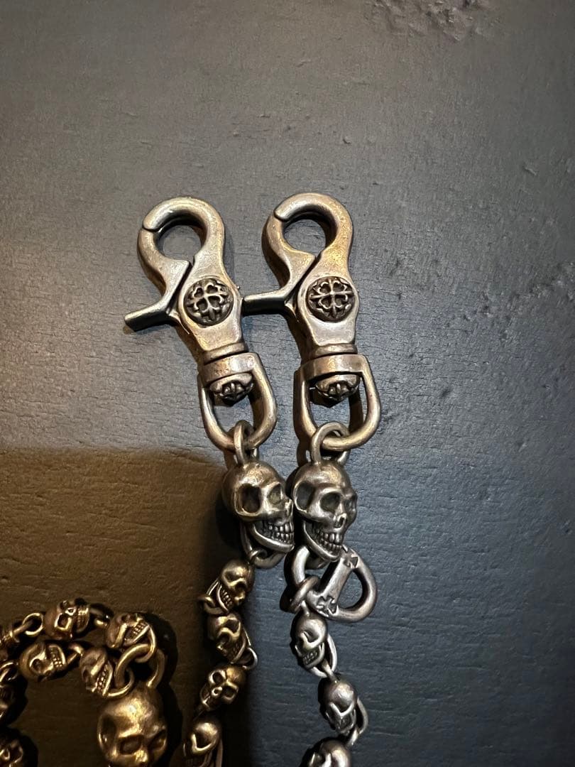 a&g スカル　ウォレットチェーン　シルバー　クロムハーツ　ガボール