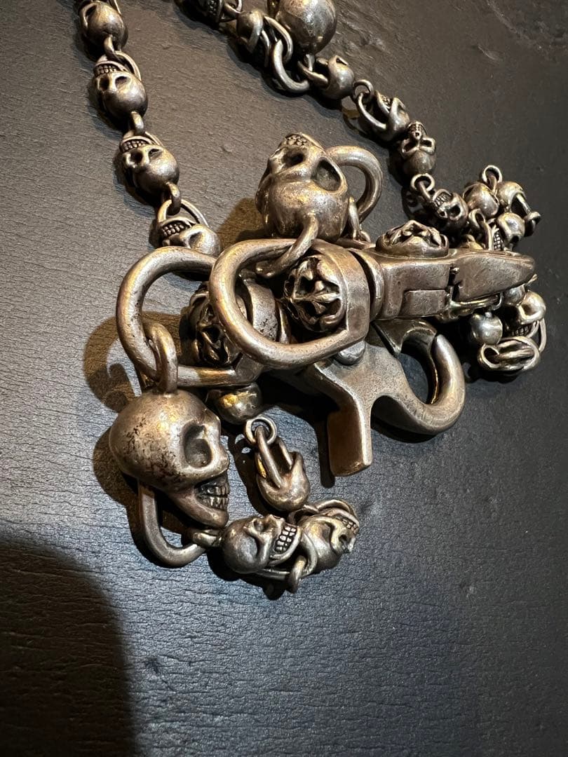 a&g スカル　ウォレットチェーン　シルバー　クロムハーツ　ガボール