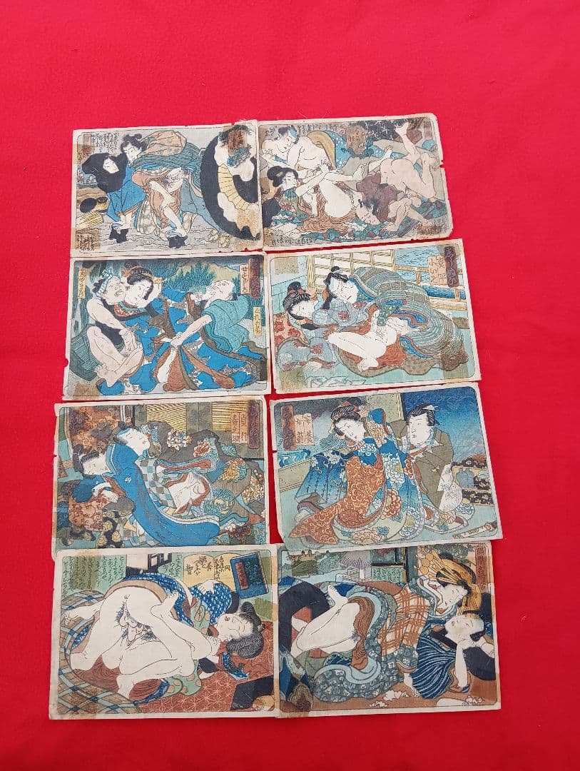 江戸時代の春画　３7枚　　版画　作者不明　　木版画　浮世絵　風俗資料