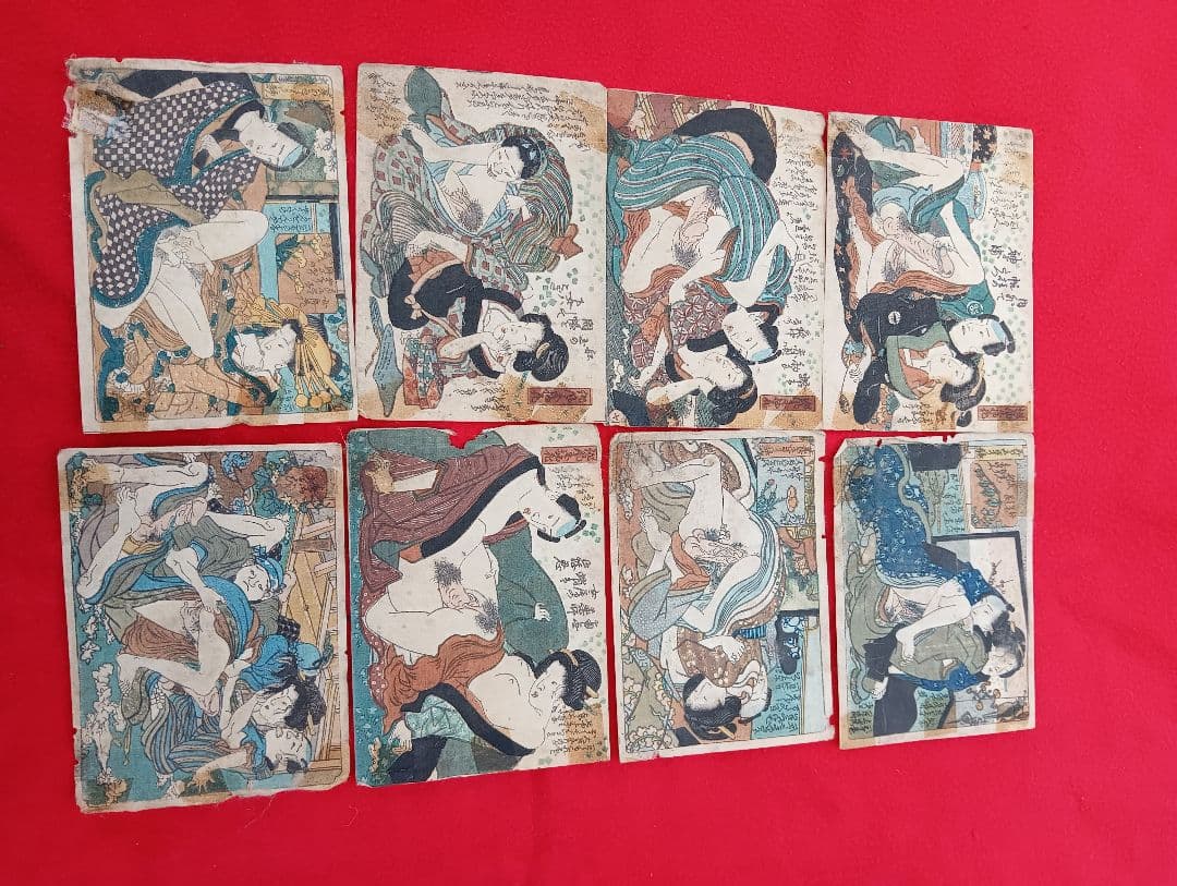 江戸時代の春画　３7枚　　版画　作者不明　　木版画　浮世絵　風俗資料