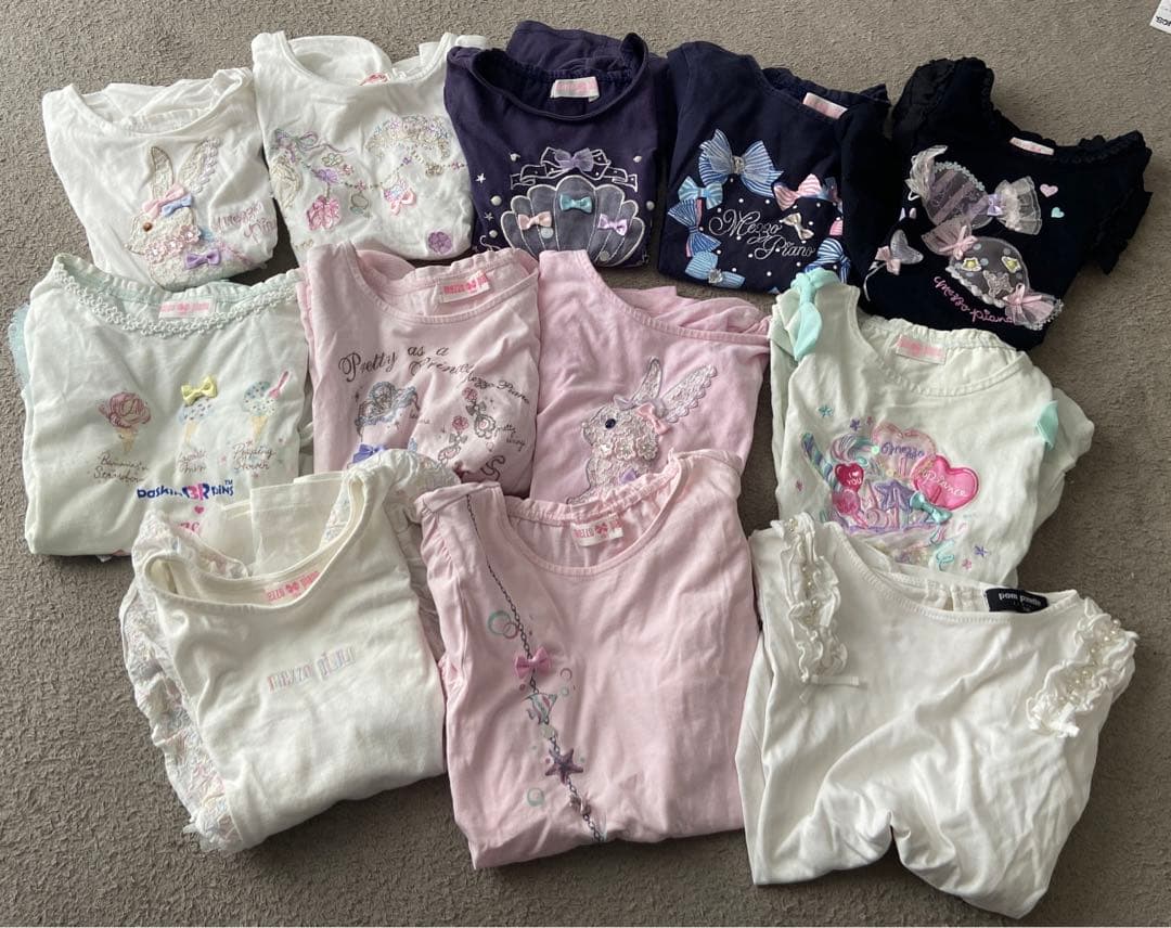 メゾピアノ11枚　ポンポネット1枚 Tシャツ 12枚セット サイズ130