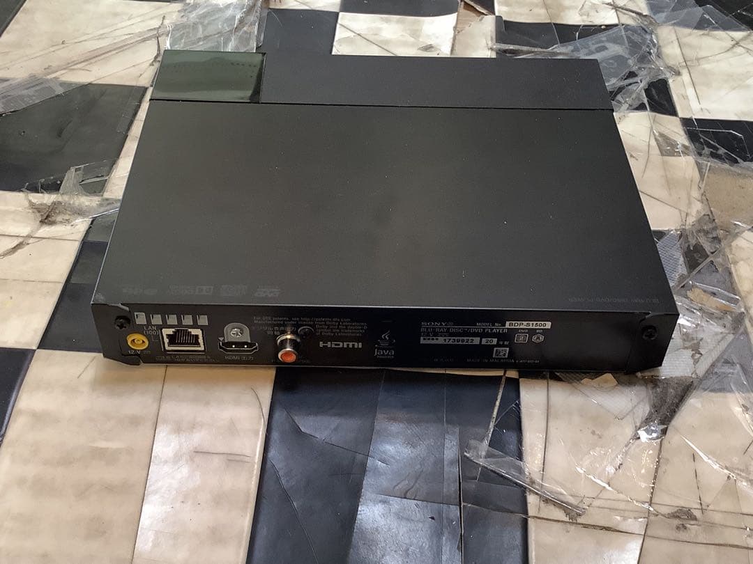 ソニー　BDP-S1500 ブルーレイプレーヤー ブラック [再生専用]
