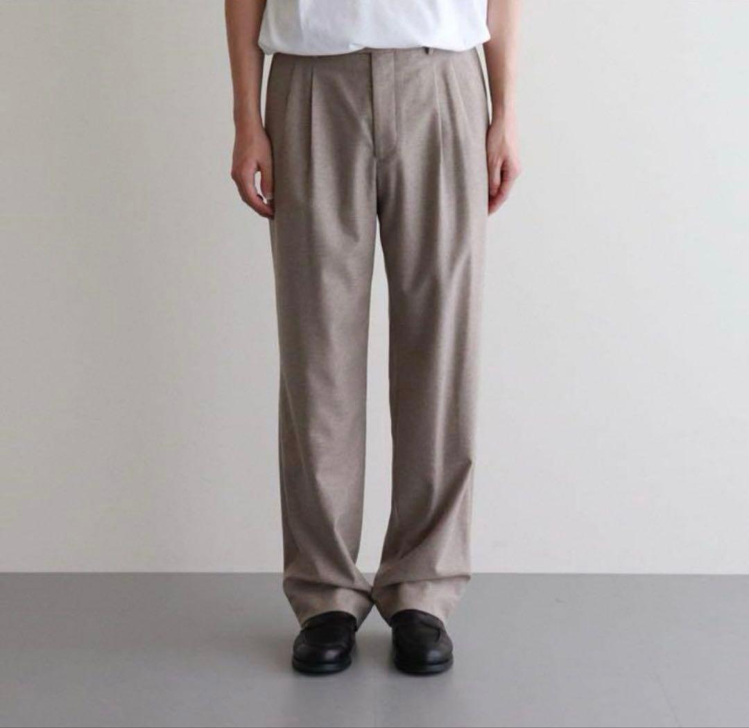 【極上フランネル】AURALEE ウールフリングフランネルスラックス