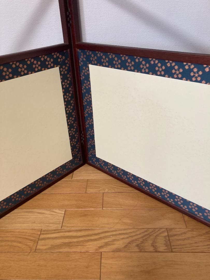 茶道具 桑枠 風炉先屏風 利休梅 裏遠山 両面使い