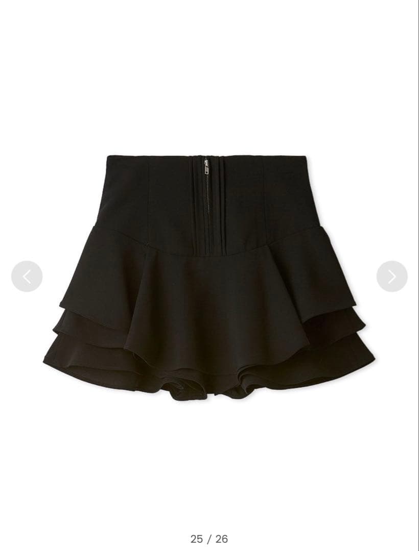 2025 snidel スナイデル　レイヤードフリルミニスカショーパン