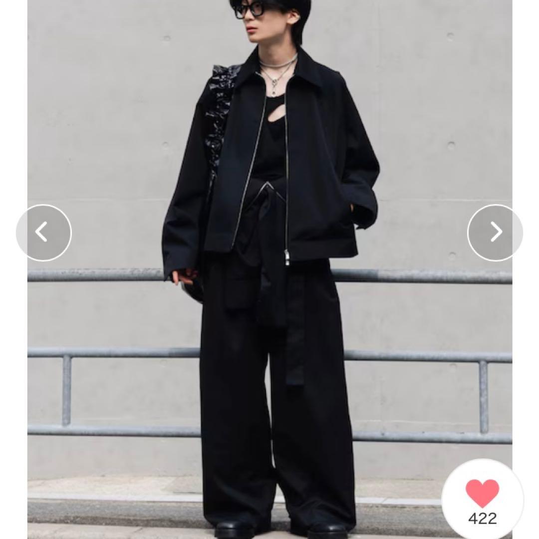 【Lapiis】BELTED ZIP UP JUMPSUIT BLACK