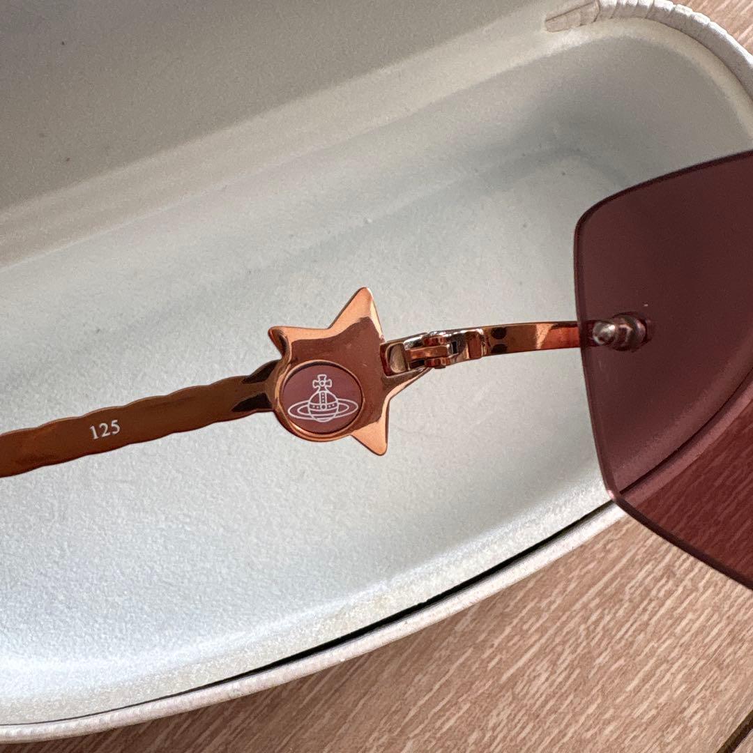 ブラウンオーバルサングラス ケース付き