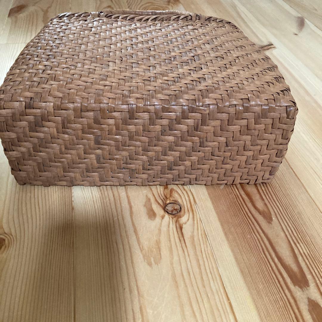 ブラウン 仙台やまぶどうかごバッグ ハンドル付き