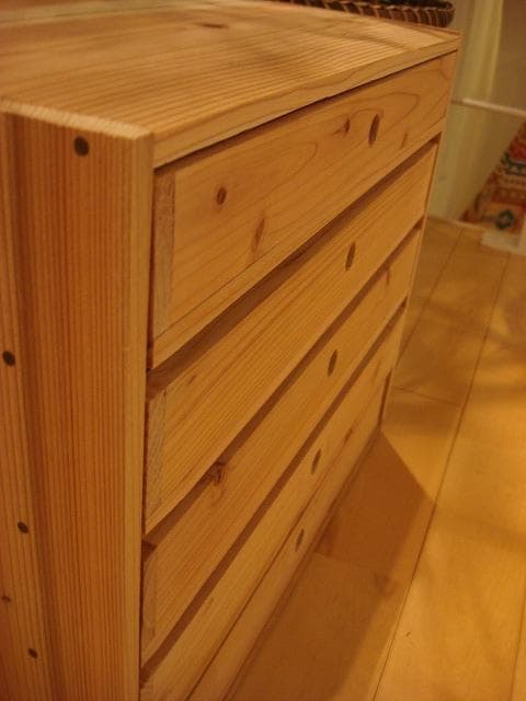 ★送料無料★サイズ変更可能★B4丸穴5段引き出し/オーダー可能 無垢材ナチュラル