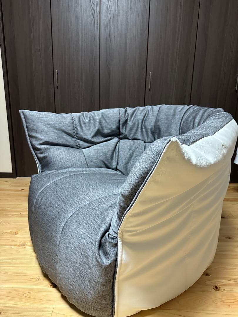 ligne roset リーンロゼ 円形1人掛けソファ グレー ホワイト