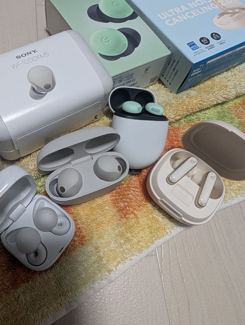 ワイヤレスイヤホン SONY Google Soundcore バラ可