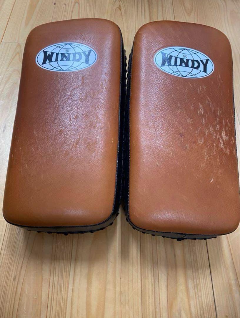 WINDY キックミット KP-6 レザー ブラウン　ウインディ