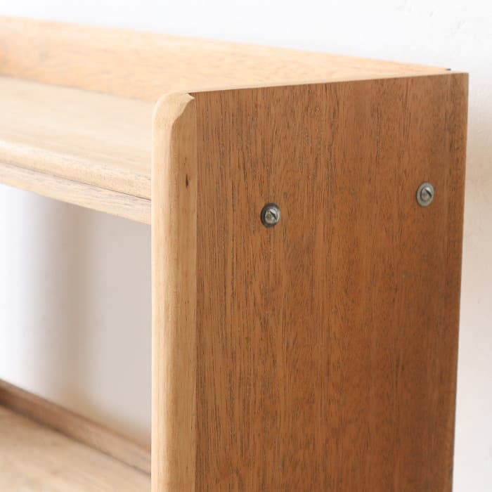 アンティーク 本棚 書棚 無垢材 無塗装 ラワン 古家具 昭和レトロ