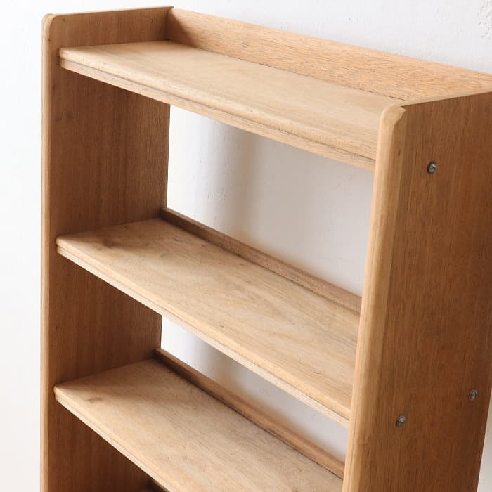 アンティーク 本棚 書棚 無垢材 無塗装 ラワン 古家具 昭和レトロ