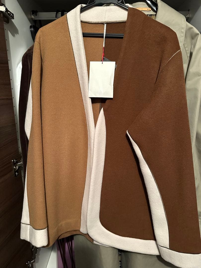 未使用新品m's braque 定価11万円 ウールカシミヤノーカラージャケット