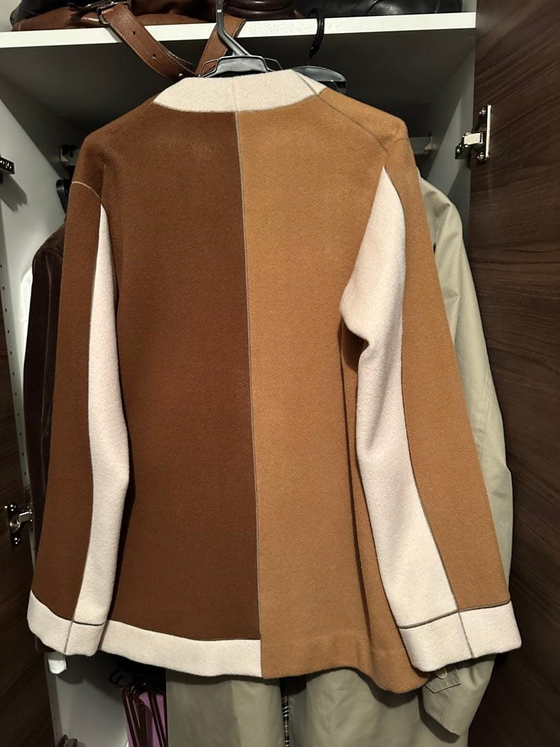 未使用新品m's braque 定価11万円 ウールカシミヤノーカラージャケット