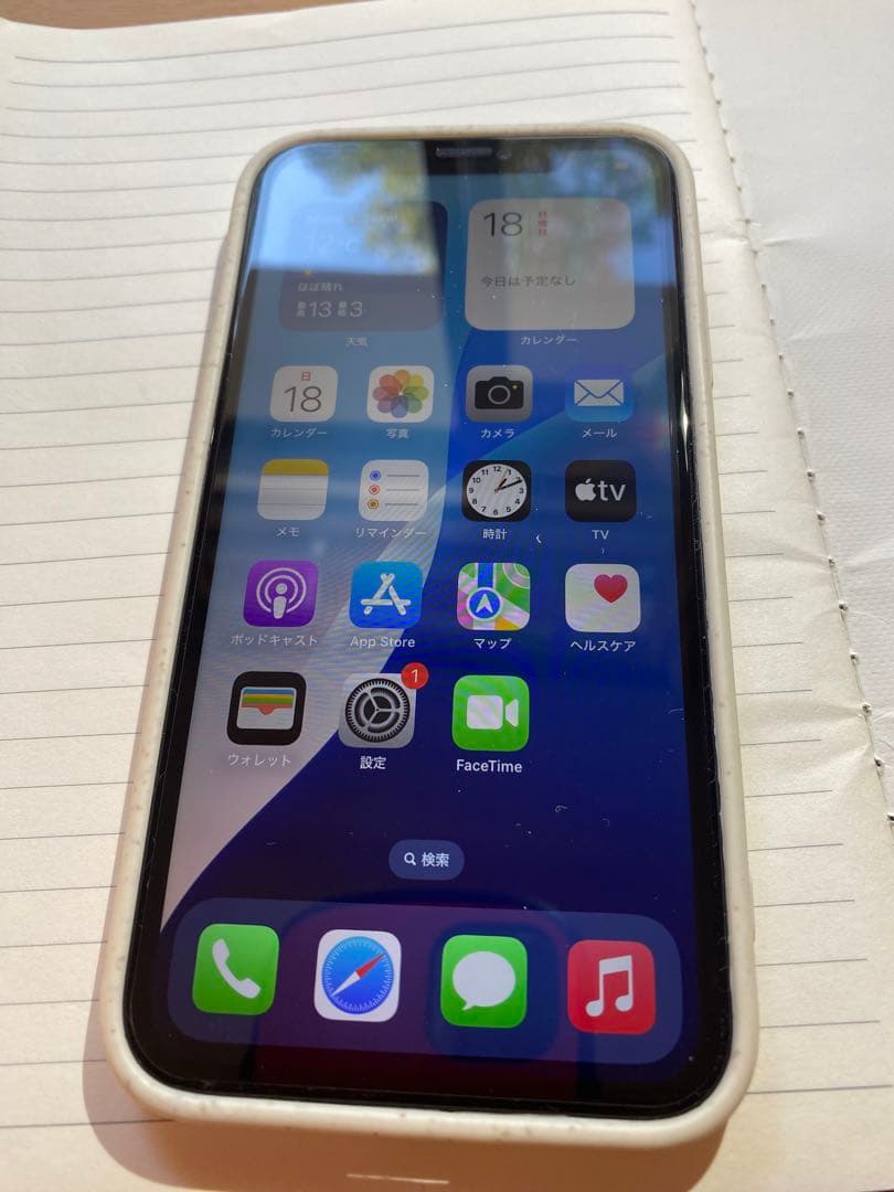 iPhone ホワイト ケース付き
