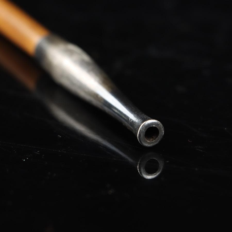 専用Y2978-1 竹編金銀象嵌金具蒔絵 煙管入れ 煙草入れ 〇吉銘　　　よ