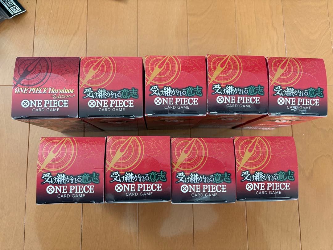 ワンピースカード 受け継がれる意志 8BOX テープカット　heroines