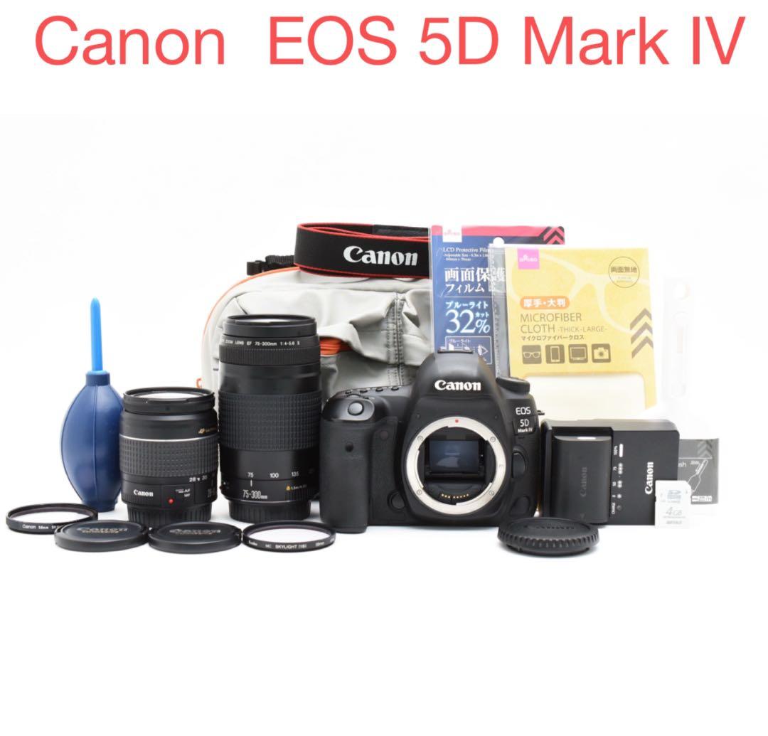 保証付き/Canon EOS 5D Mark IV標準&望遠ダブルレンズセット