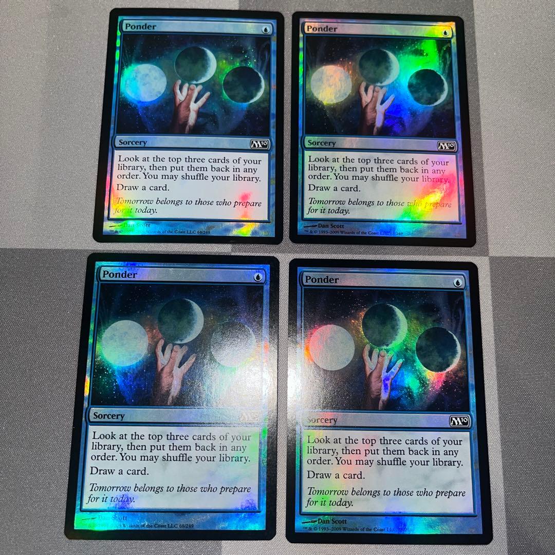MTG 思案 ponder M10 foil 4枚セット