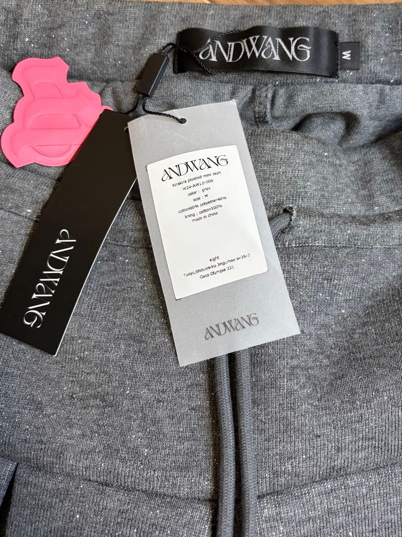 【ANDWANG】 Kirakira box pleats mini skirt