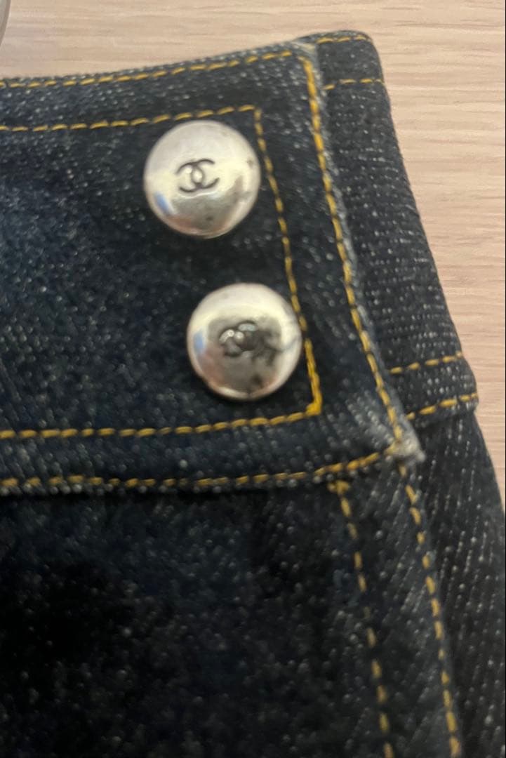 CHANEL ダークデニム ミニスカート