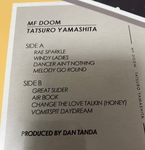 山下達郎 MF Doom レコード　新品 Tatsuro Yamashita