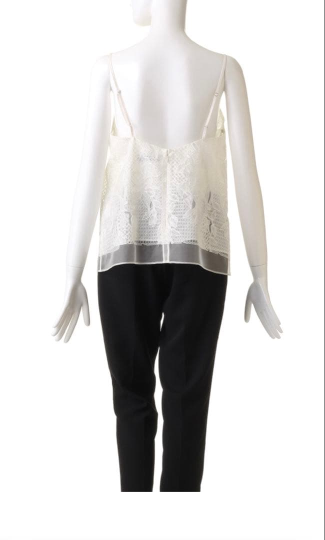 エブール　オーガンジーレース　キャミソール オフホワイト38