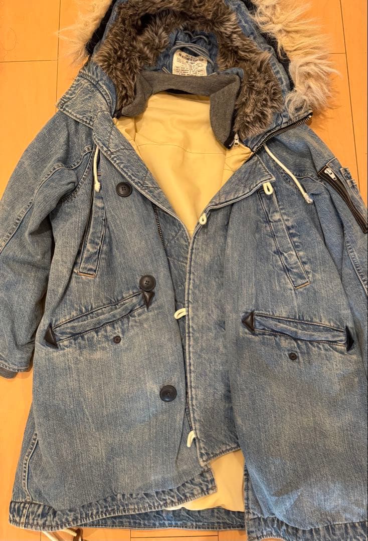 RNA デニムＮ３Ｂ　モッズコート　ライトインディゴブルー　デニムジャケット