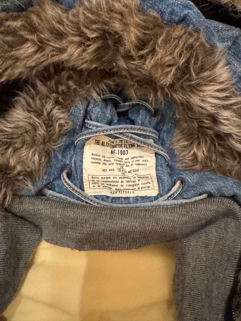 RNA デニムＮ３Ｂ　モッズコート　ライトインディゴブルー　デニムジャケット