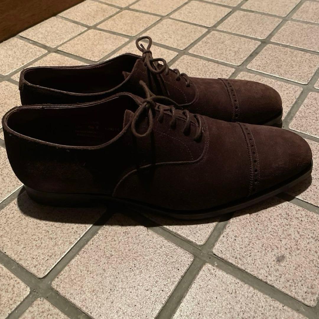 【Crockett&Jones】パンチキャップスウェードシューズ