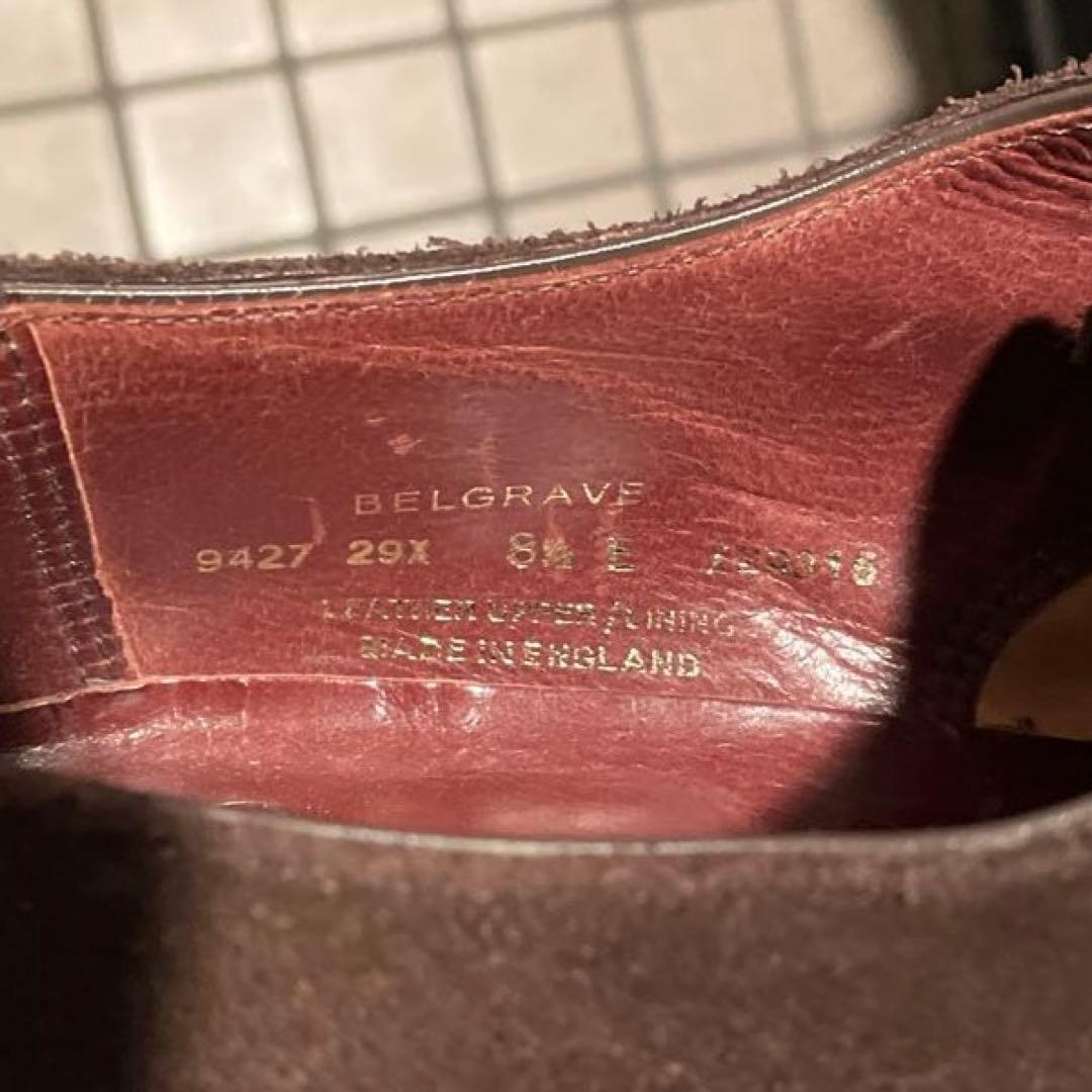 【Crockett&Jones】パンチキャップスウェードシューズ