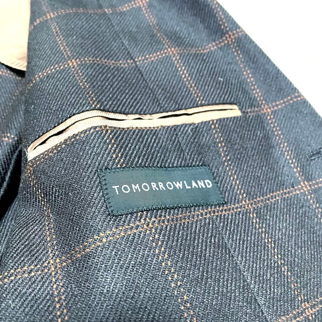 美品 トゥモローランド テーラードジャケット SUPER100 ウールカシミヤ