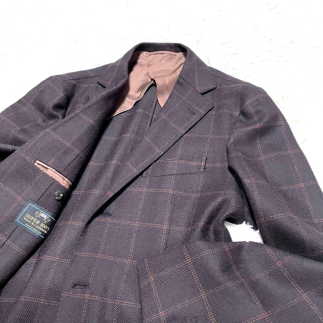 美品 トゥモローランド テーラードジャケット SUPER100 ウールカシミヤ