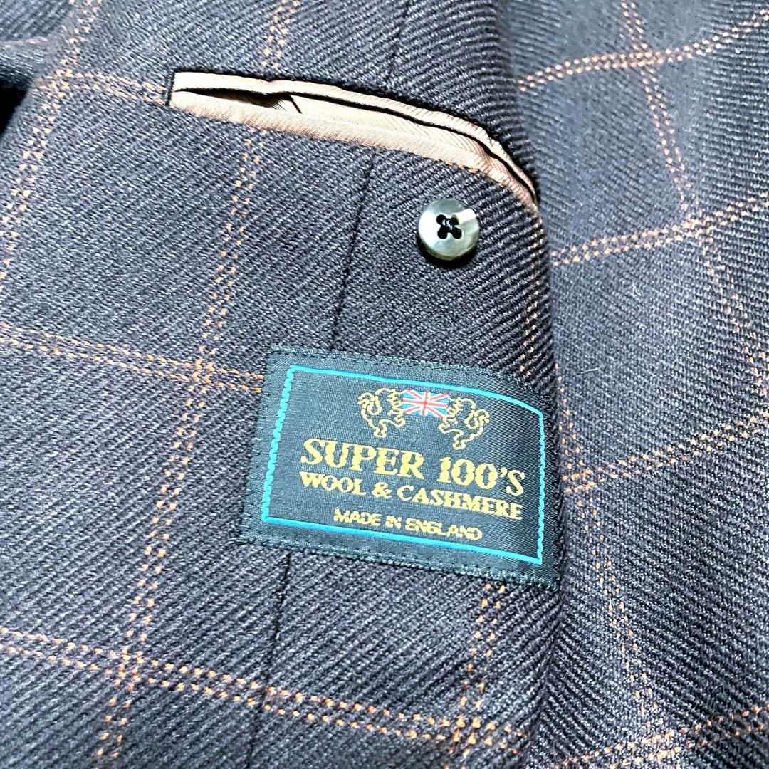 美品 トゥモローランド テーラードジャケット SUPER100 ウールカシミヤ