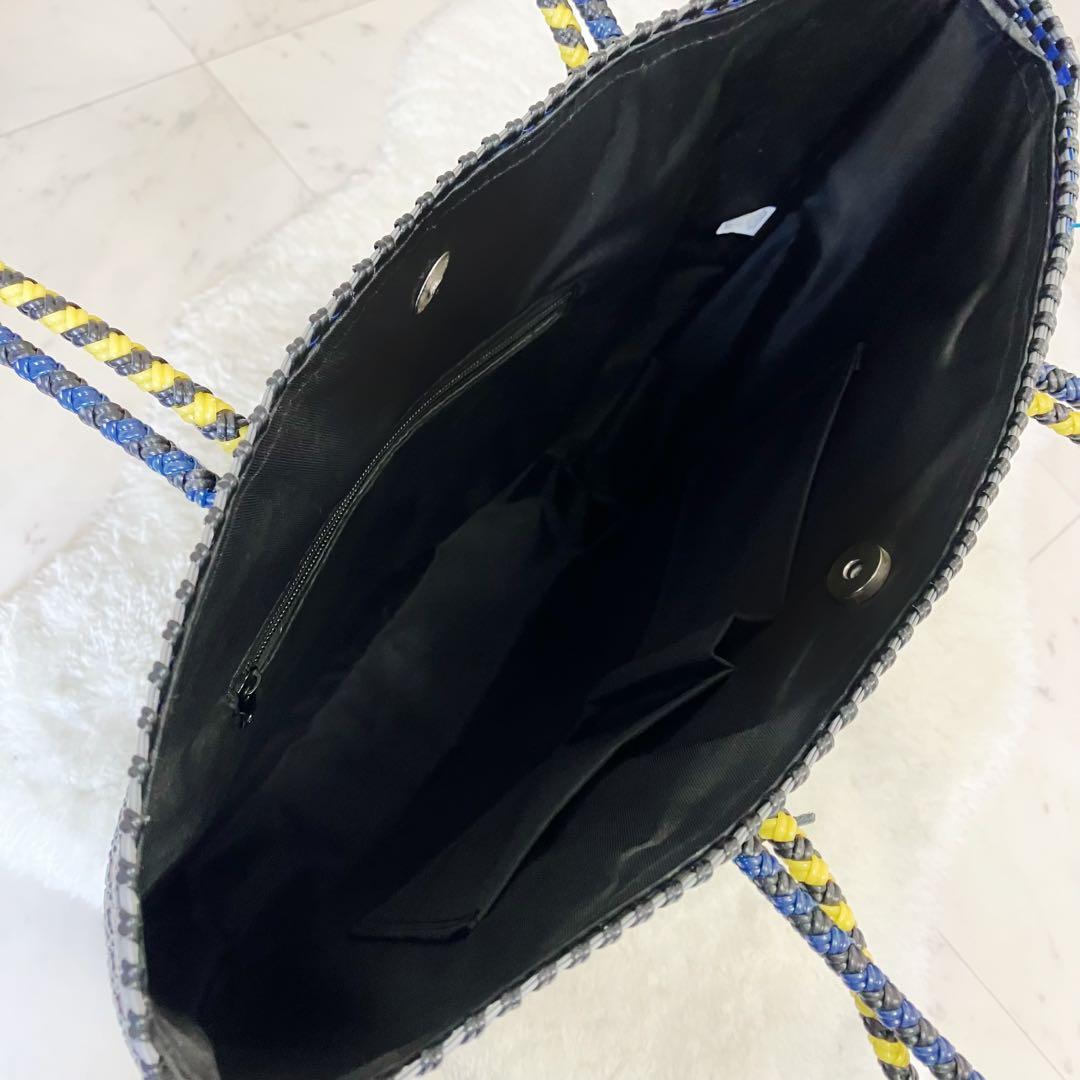 ウーヴン　メキシコ製 トールサイズ バスケットバッグ メルカドバッグ かごバッグ