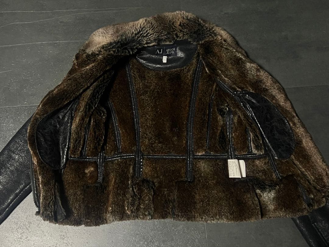 ARMANI アルマーニ レザーライダースジャケット