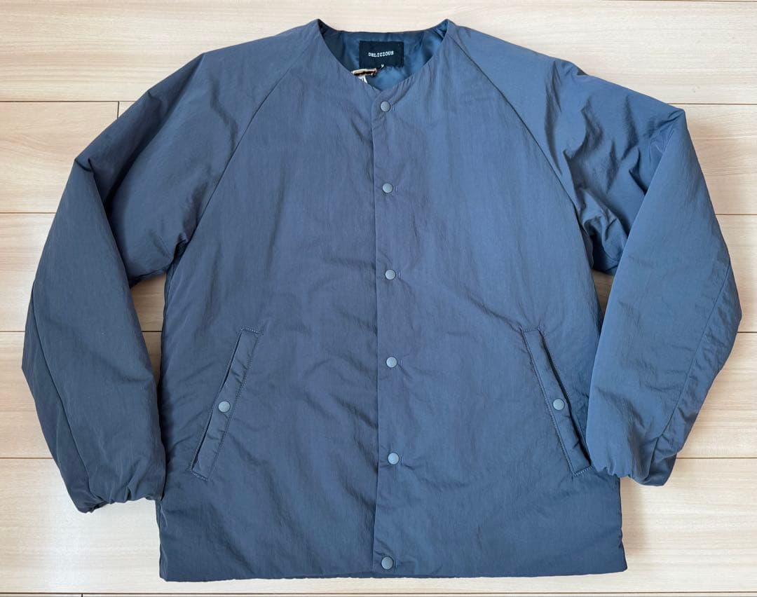 DELICIOUS 中綿ノーカラーグレージャケット M