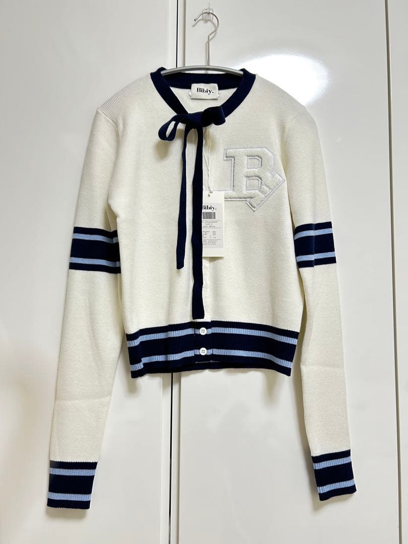Bibiy.B. CLUB TIE CARDIGAN 限定ホワイト