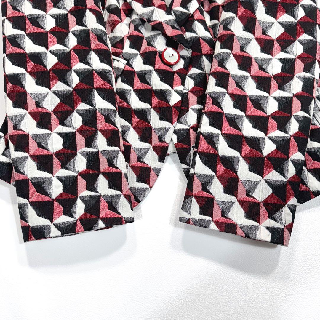 【美品】エンポリオアルマーニ マドラス柄 テーラードジャケット 42