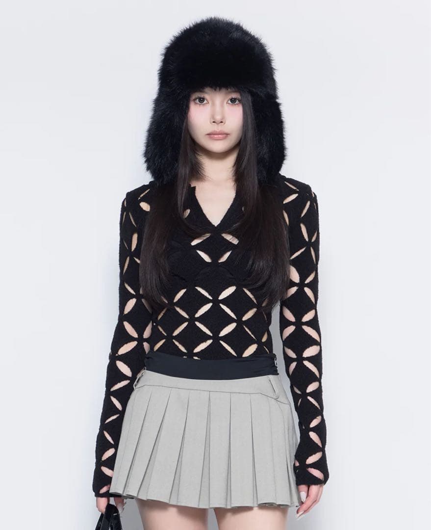 トップス theredthread S knit fit tops repeat peta