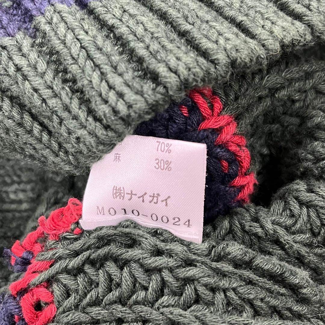 90s Polo Ralph Lauren コットンニットセーター リネン混 L