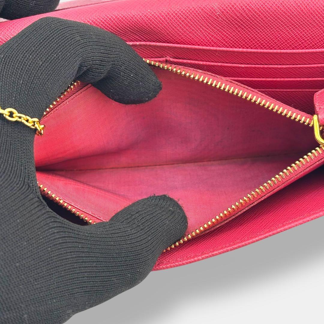 美品 プラダ 1MH132 長財布 サフィアーノレザー 付属品あり